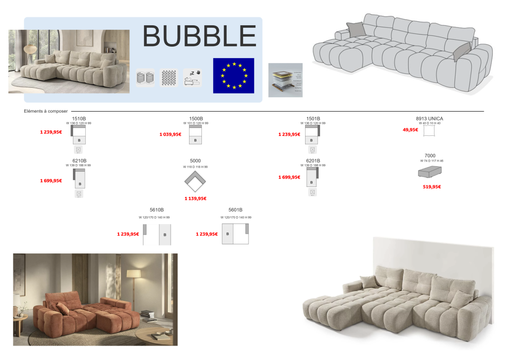 Canapé Bubble modulable, photo 18
